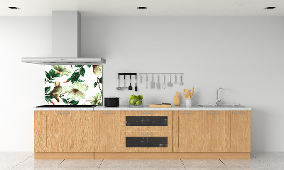 Panou perete bucătărie flori de hibiscus