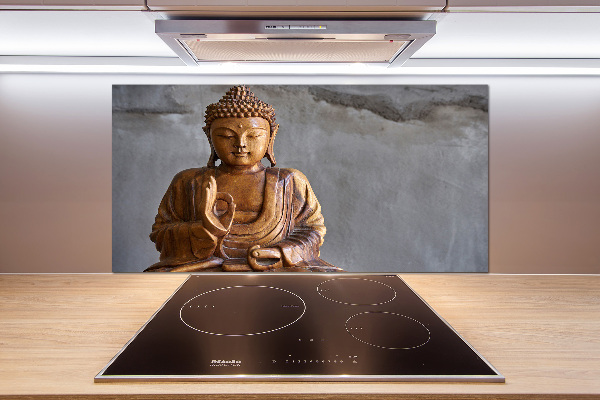 Panou perete bucătărie buddha din lemn