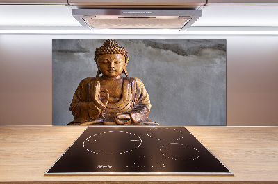 Panou perete bucătărie buddha din lemn