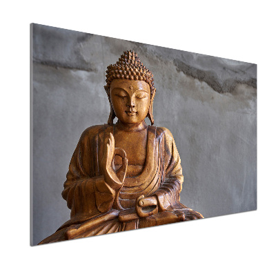 Panou perete bucătărie buddha din lemn
