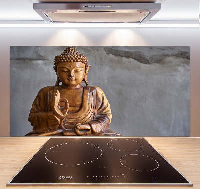 Panou perete bucătărie buddha din lemn