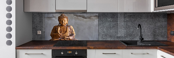 Panou perete bucătărie buddha din lemn