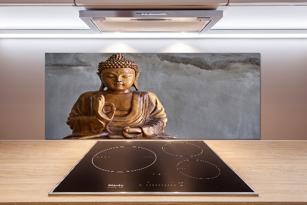 Panou perete bucătărie buddha din lemn