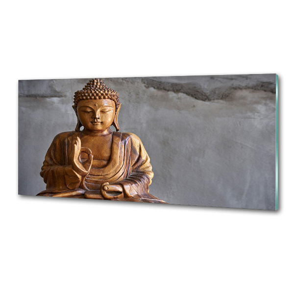 Panou perete bucătărie buddha din lemn