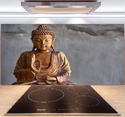Panou perete bucătărie buddha din lemn