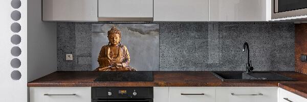 Panou perete bucătărie buddha din lemn