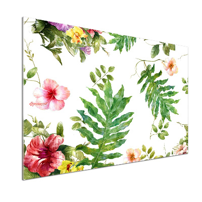 Sticlă printata bucătărie model floral