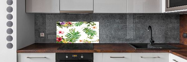 Sticlă printata bucătărie model floral