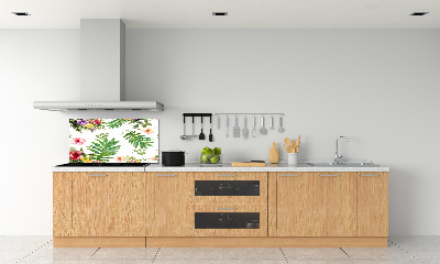 Sticlă printata bucătărie model floral