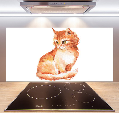 Panou sticlă decorativa bucătărie Red Cat