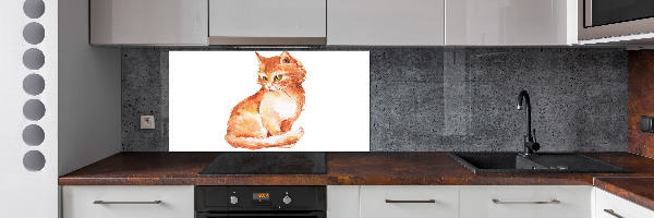 Panou sticlă decorativa bucătărie Red Cat