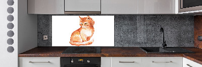 Panou sticlă decorativa bucătărie Red Cat