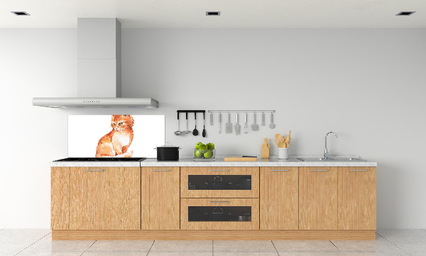 Panou sticlă decorativa bucătărie Red Cat