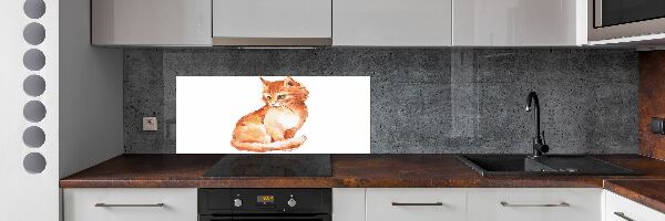 Panou sticlă decorativa bucătărie Red Cat