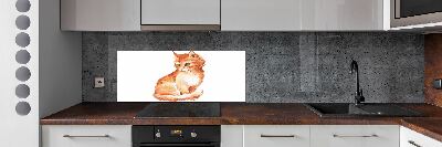 Panou sticlă decorativa bucătărie Red Cat