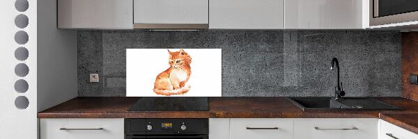 Panou sticlă decorativa bucătărie Red Cat