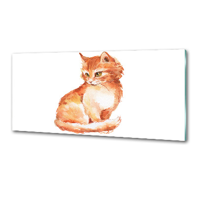 Panou sticlă decorativa bucătărie Red Cat