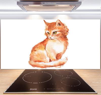 Panou sticlă decorativa bucătărie Red Cat