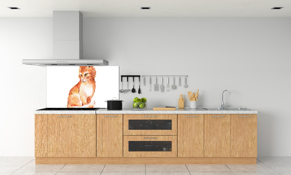 Panou sticlă decorativa bucătărie Red Cat