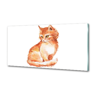 Panou sticlă decorativa bucătărie Red Cat