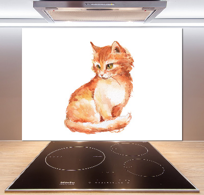 Panou sticlă decorativa bucătărie Red Cat