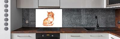 Panou sticlă decorativa bucătărie Red Cat