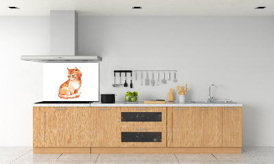 Panou sticlă decorativa bucătărie Red Cat