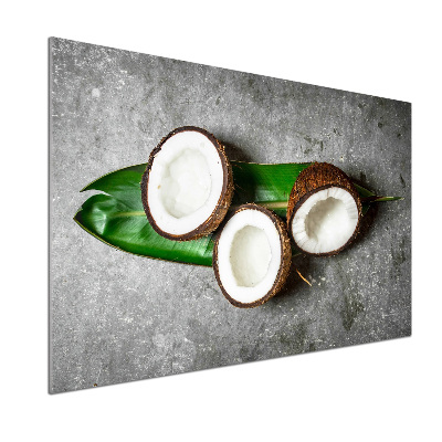 Panou sticla securizata bucatarie jumătăți de nucă de cocos
