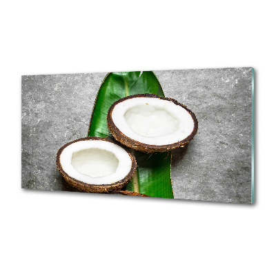 Panou sticla securizata bucatarie jumătăți de nucă de cocos