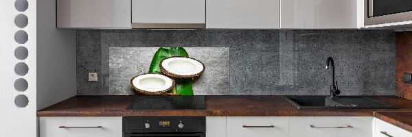 Panou sticla securizata bucatarie jumătăți de nucă de cocos