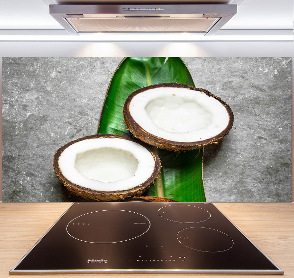 Panou sticla securizata bucatarie jumătăți de nucă de cocos