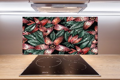 Panou de bucătărie model floral