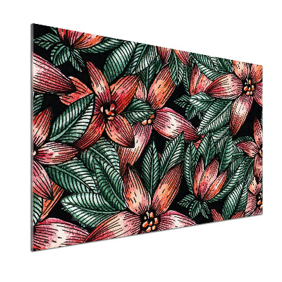 Panou de bucătărie model floral