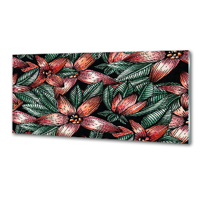 Panou de bucătărie model floral