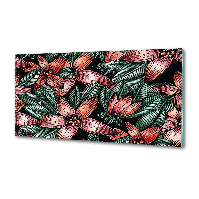 Panou de bucătărie model floral
