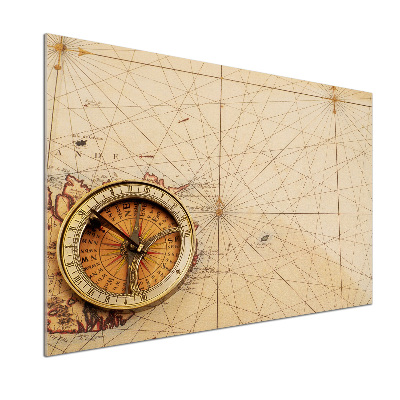 Panou de bucătărie Compass pe hartă