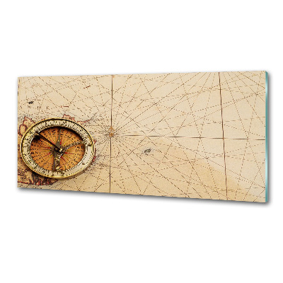 Panou de bucătărie Compass pe hartă