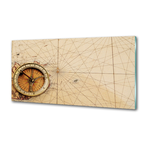 Panou de bucătărie Compass pe hartă