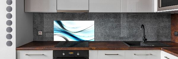 Panou sticlă bucătărie valuri abstracte