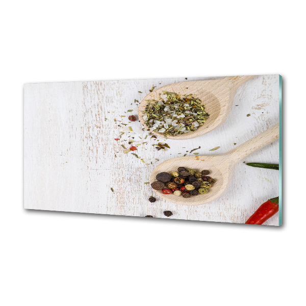 Panou sticlă decorativa bucătărie Legume și mirodenii