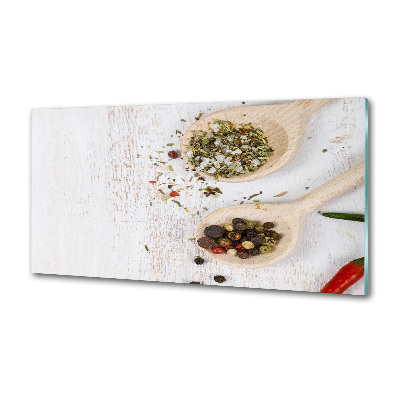 Panou sticlă decorativa bucătărie Legume și mirodenii