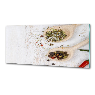 Panou sticlă decorativa bucătărie Legume și mirodenii