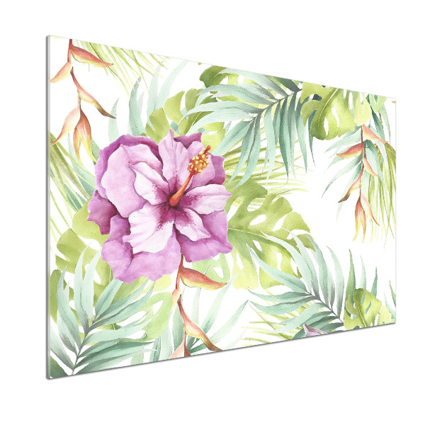Sticlă pentru bucătărie flori Hawaii