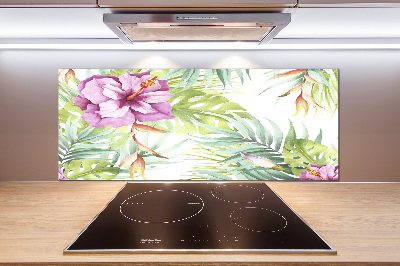 Sticlă pentru bucătărie flori Hawaii