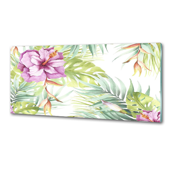 Sticlă pentru bucătărie flori Hawaii