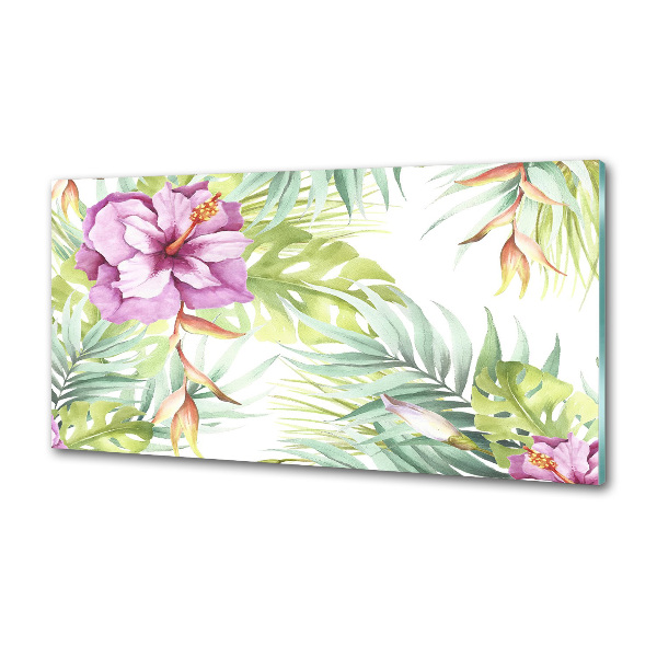 Sticlă pentru bucătărie flori Hawaii
