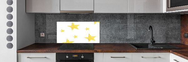 Panou sticlă bucătărie stele galbene