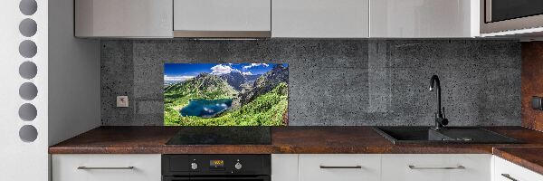Panou sticla securizata bucatarie Negru iaz Tatry