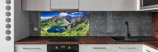 Panou sticla securizata bucatarie Negru iaz Tatry