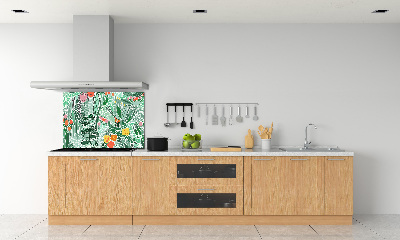 Sticlă printata bucătărie model floral